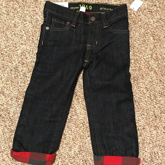 GAP Other - GAP 3T lined jeans with adjustable waist NWT